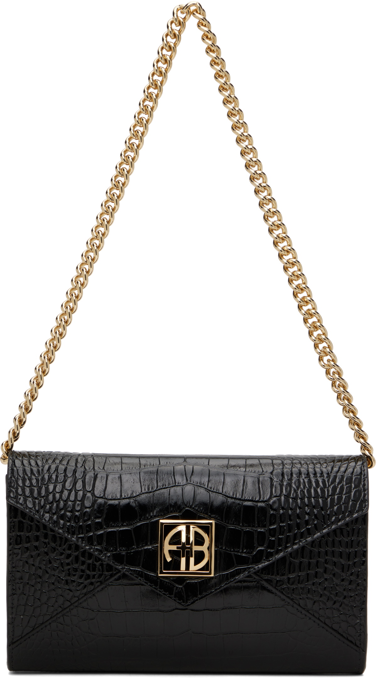 ANINE BING Black Small Elly Clutch Bag
