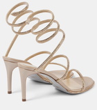 Rene Caovilla Cleo 80 embellished satin sandals