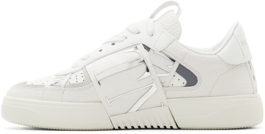 Valentino Garavani White 'VLTN' Band Low Sneakers Valentino