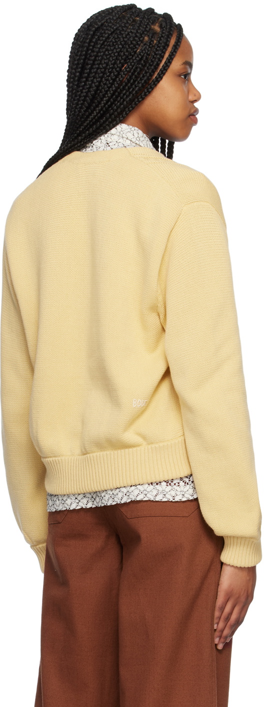Bode Yellow Double-Breasted Cardigan