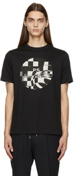 PS by Paul Smith Black Chequered Graphic T-Shirt