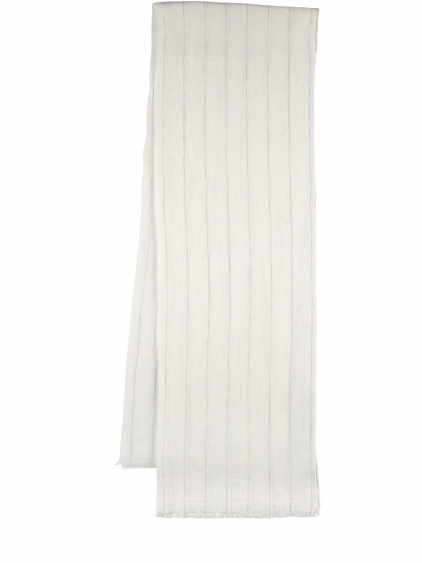 Photo: BRUNELLO CUCINELLI - Striped Linen Scarf