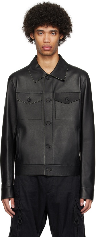 Photo: MACKAGE Black Lincoln Leather Jacket