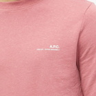 A.P.C. Men's Item Logo Crew Sweat in Raspberry