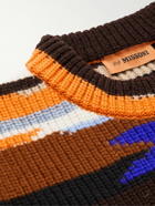 Missoni - Striped Intarsia Wool Sweater - Brown