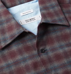 Freemans Sporting Club - Checked Cotton-Flannel Shirt - Burgundy