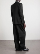 Givenchy - Straight-Leg Pleated Grain De Poudre Wool Trousers - Black