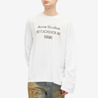 Acne Studios Men's Edden 1996 Logo Long Sleeve T-Shirt in Dusty White
