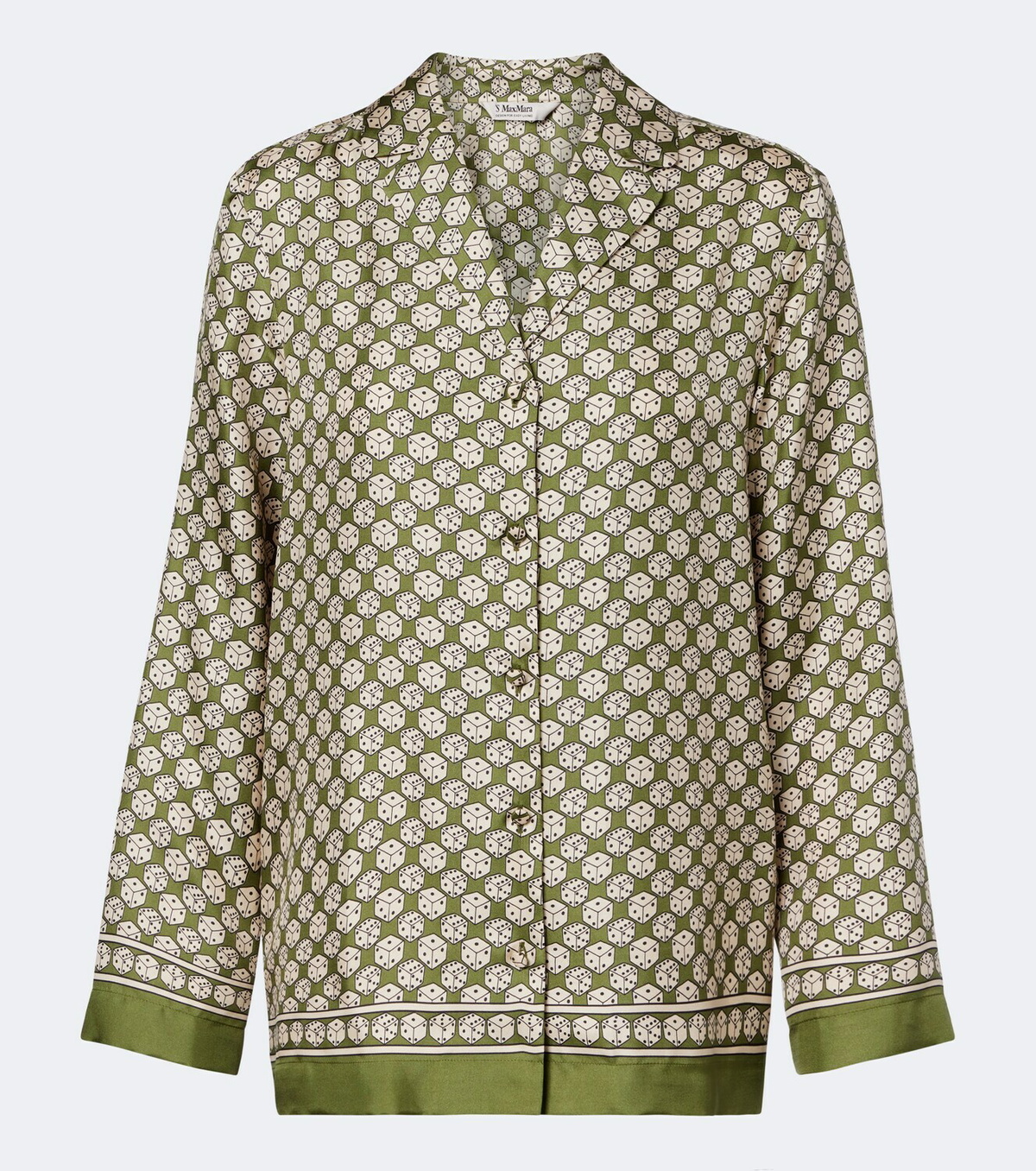 'S Max Mara Printed silk twill shirt