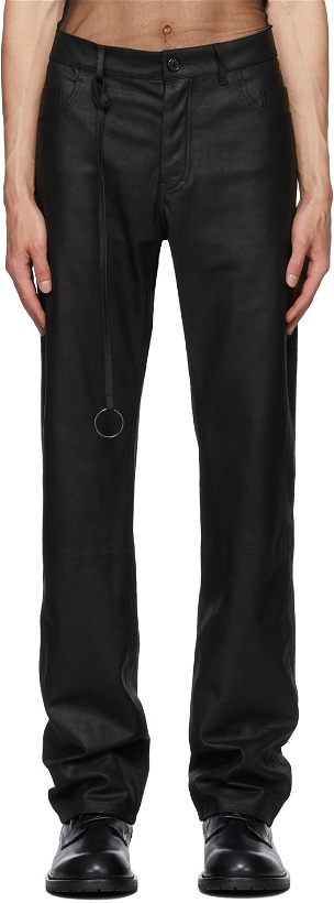 Photo: Ann Demeulemeester Black Leather Angelina Trousers