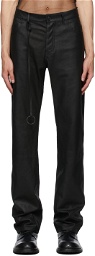 Ann Demeulemeester Black Leather Angelina Trousers