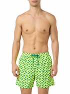 MC2 Saint Barth Man Lightweight Fabric Swim-shorts Lighting Micro Fantasy With Watches Print
