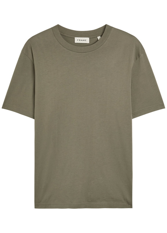 Photo: Frame Cotton T-shirt Khaki