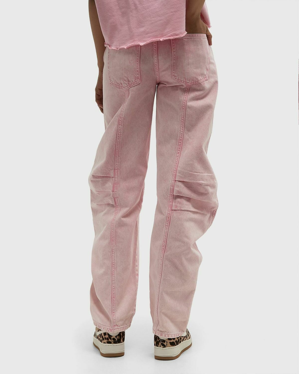 ROTATE Birger Christensen Cargo Denim Pants pink Womens Casual Pant