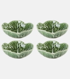 Bordallo Pinheiro Cabbage set of 4 earthenware bowls