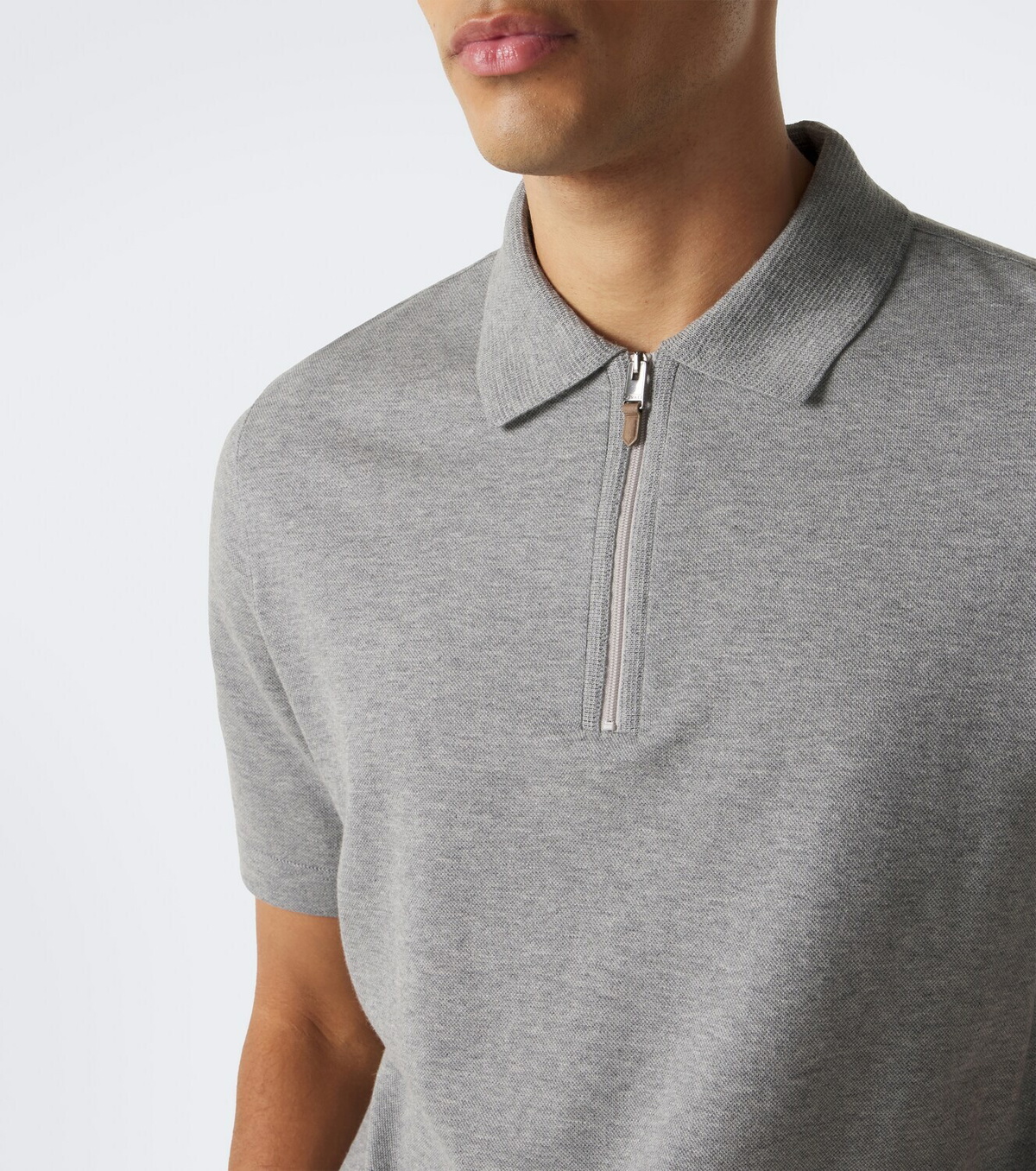 Canali Cotton and cashmere polo sweater