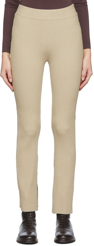 Photo: House of Dagmar Beige Shiloh Split Hem Leggings