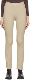 House of Dagmar Beige Shiloh Split Hem Leggings