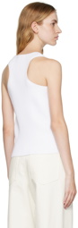 We11done White Racer Back Tank Top