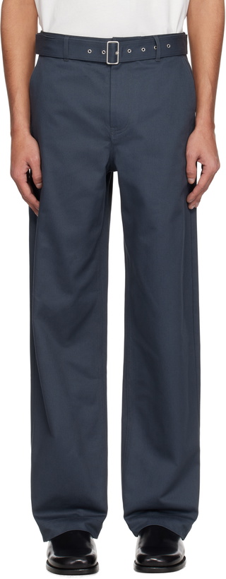 Photo: Maison Kitsuné Gray Belted Trousers