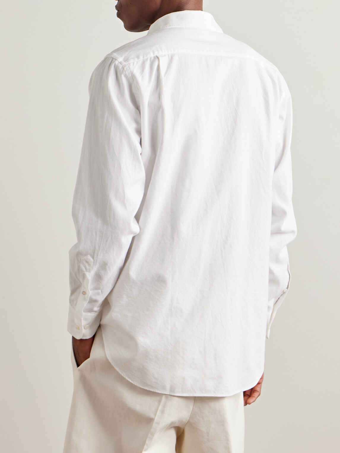 Loro Piana - André Cotton-Flannel Shirt - White