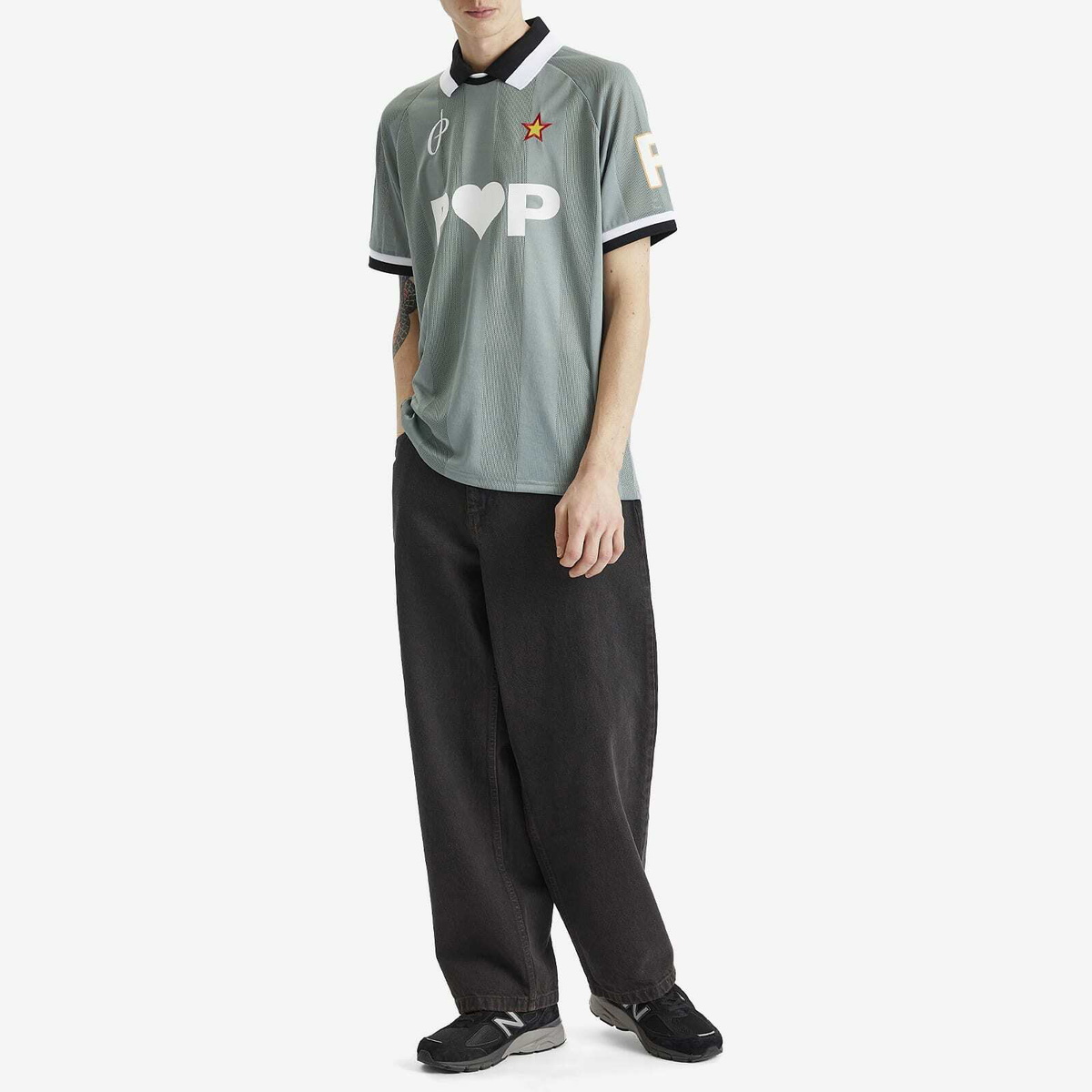 Pop Trading Company Men's Sportif Football Jersey in Stormy Sea