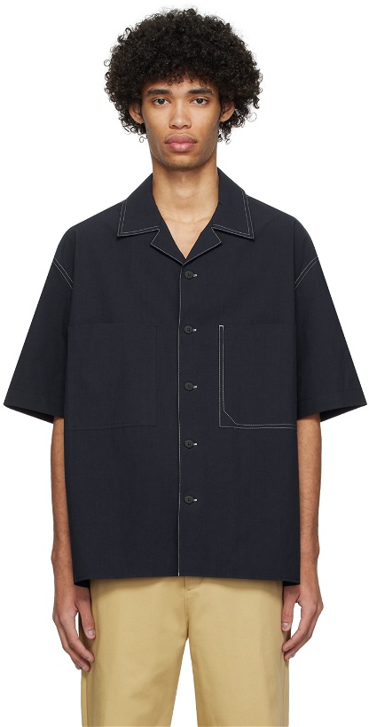 Photo: Solid Homme Navy Patch Pocket Shirt