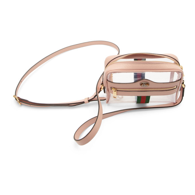 Gucci Pink Translucent Ophidia Camera Bag Crossbody Clear