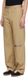 Commission Tan Slash Chino Trousers