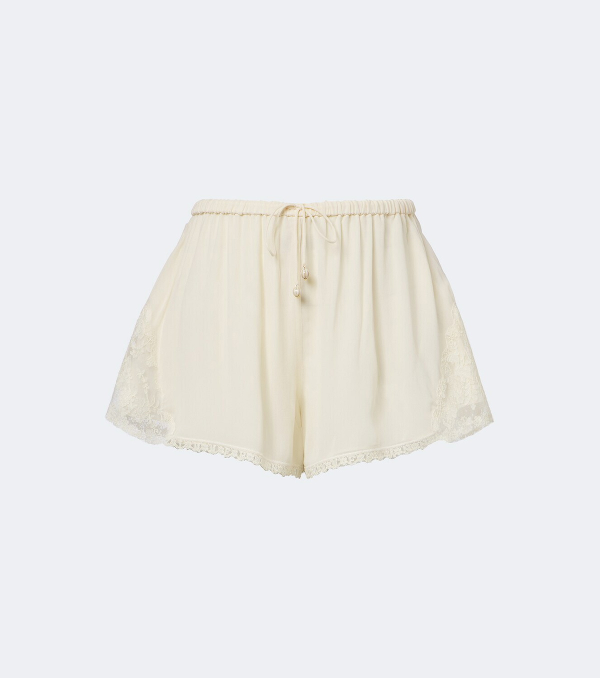 Zimmermann Fairlight lace-trimmed chiffon shorts