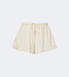 Zimmermann Fairlight lace-trimmed chiffon shorts