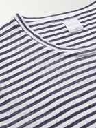 120% - Striped Linen-Jersey T-Shirt - White