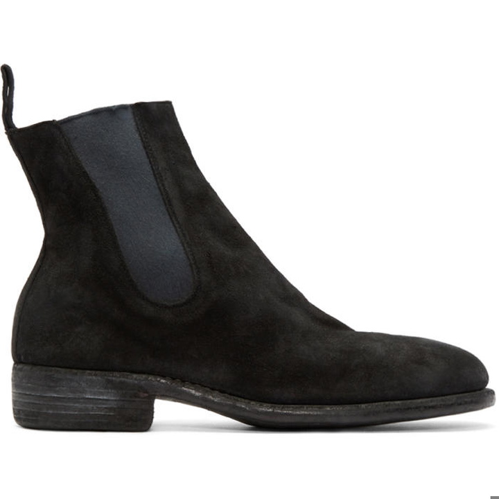 Photo: Guidi Black Suede Chelsea Boots