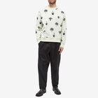 Jil Sander Men's Palm Tree Intarsia Cotton Crew Knit