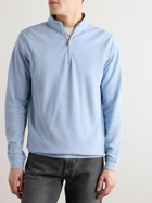 Peter Millar - Crown Cotton-Blend Jersey Half-Zip Sweatshirt - Blue