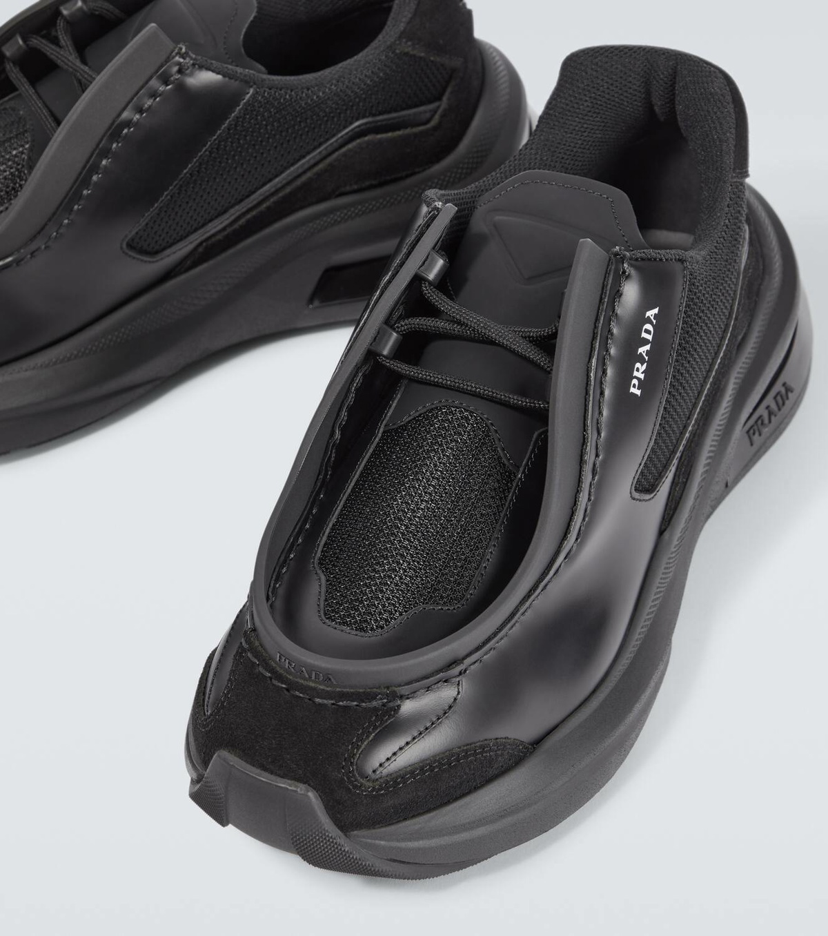 Prada Systeme leather sneakers Prada