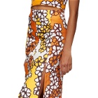 3.1 Phillip Lim Orange Floral Multi Slit Skirt