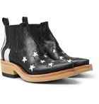 TAKAHIROMIYASHITA TheSoloist. - Panelled Leather Western Boots - Black