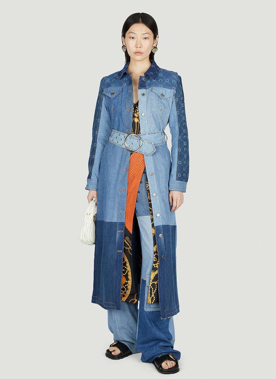 Marine Serre Panel Cargo Jeans