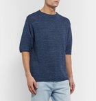 Inis Meáin - Mélange Linen T-Shirt - Blue