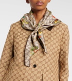 Gucci Printed silk twill scarf