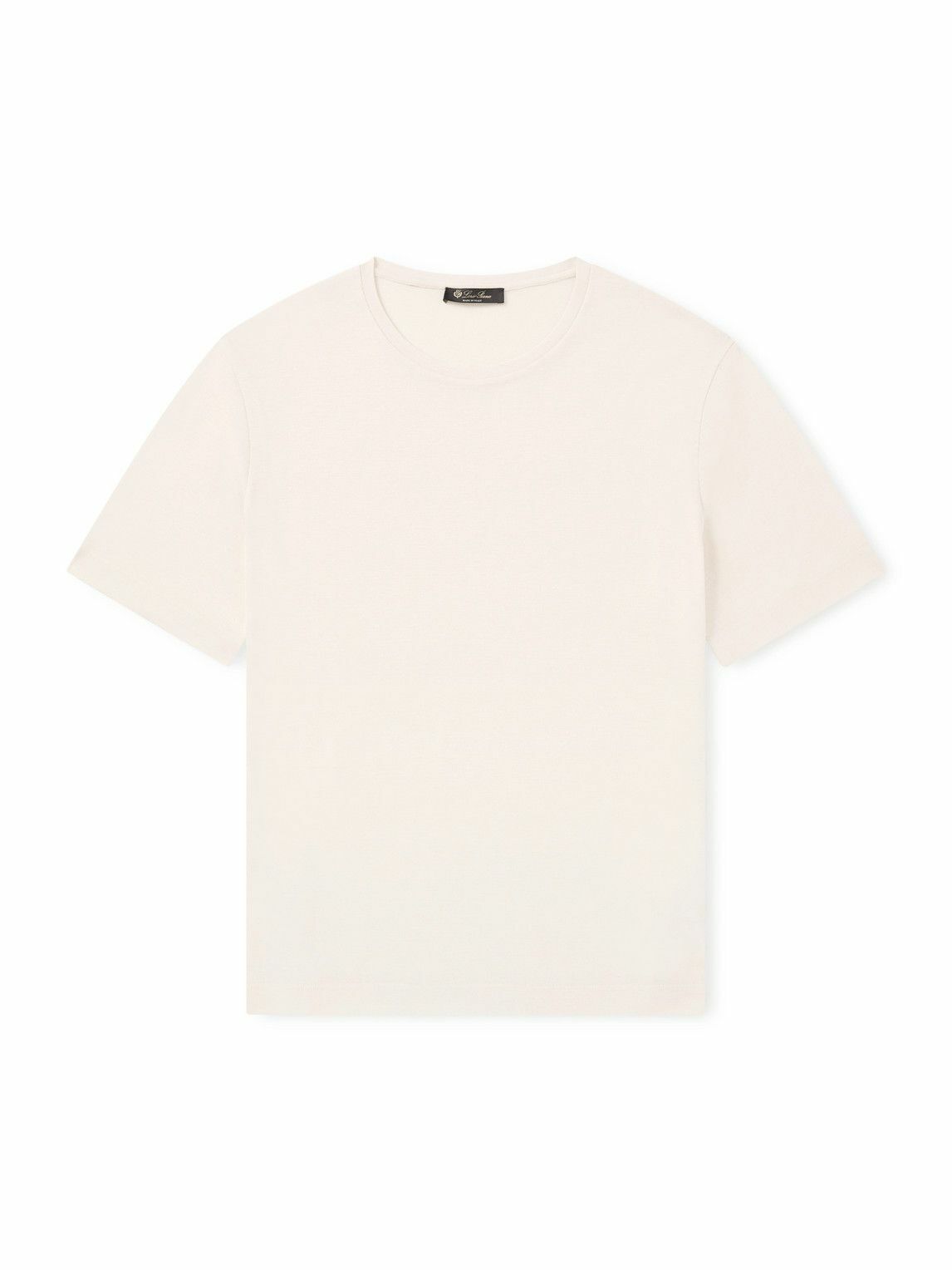 Loro Piana - Mazzorbo Silk and Cotton-Blend Jersey T-Shirt - Neutrals