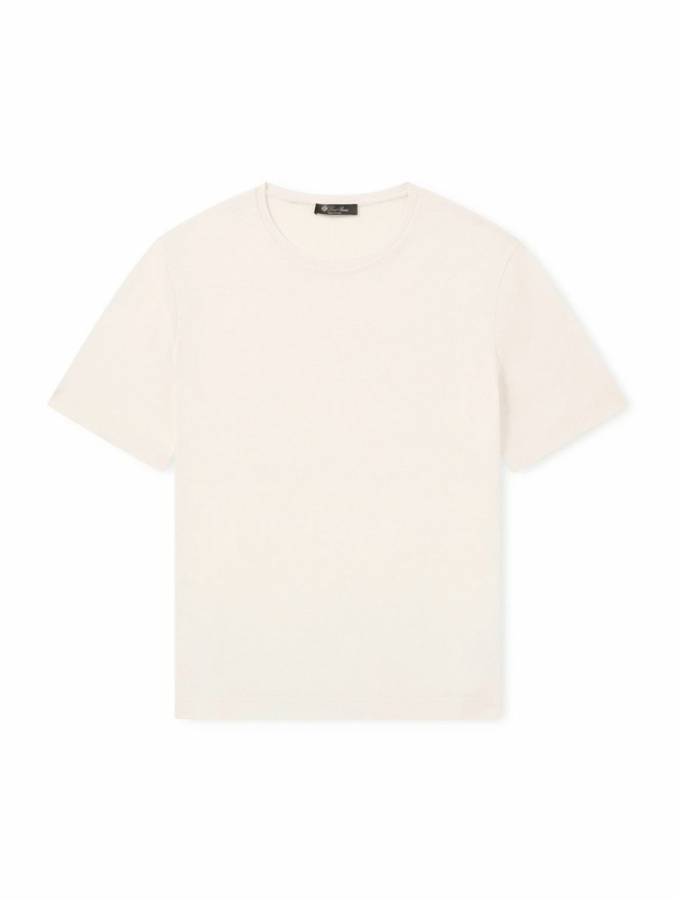 Photo: Loro Piana - Mazzorbo Silk and Cotton-Blend Jersey T-Shirt - Neutrals