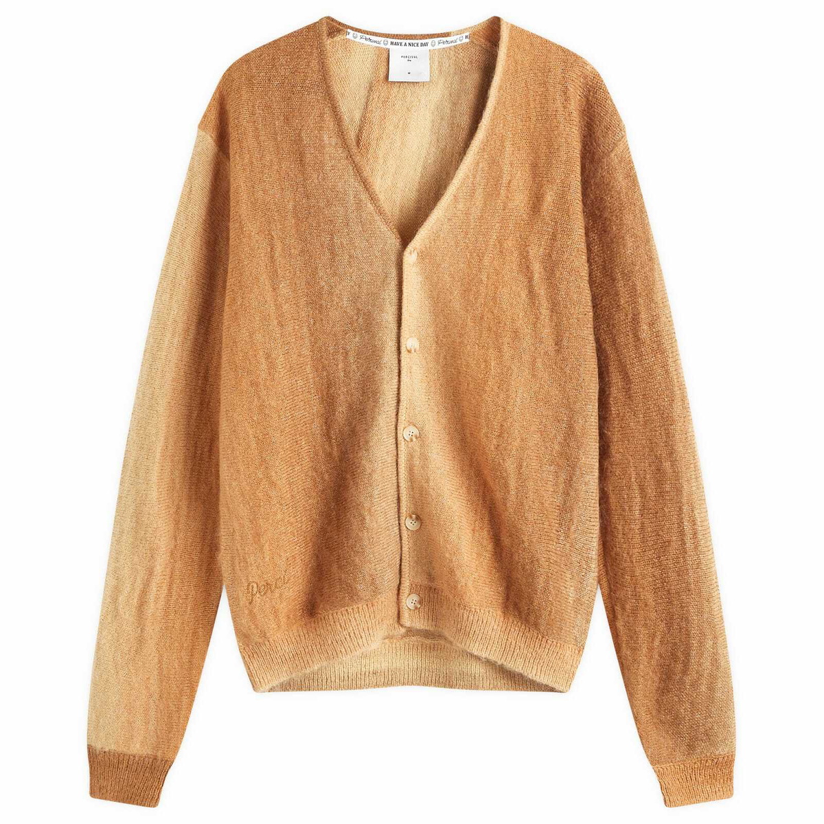 Percival Men's Ombre Knitted Cardigan in Brown