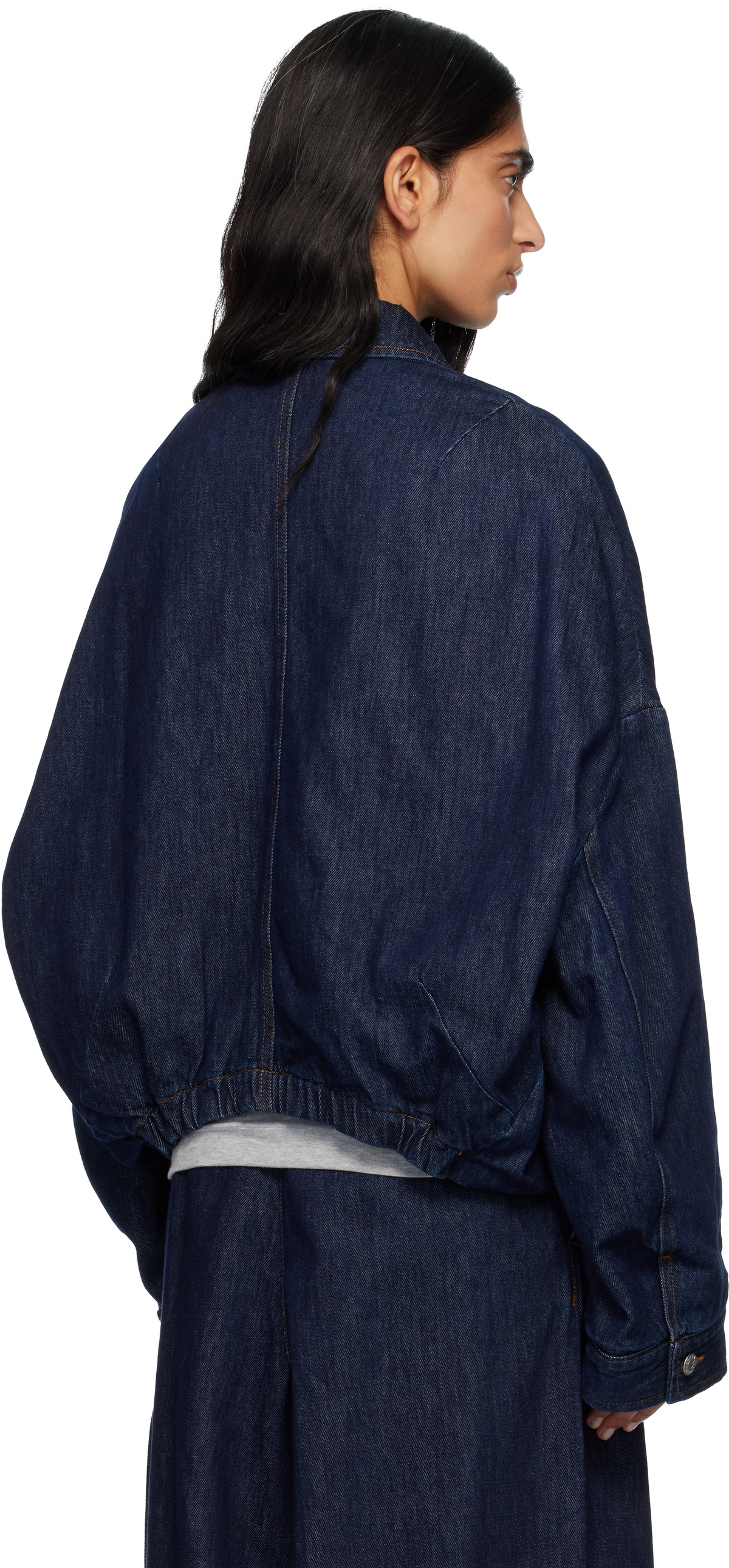 Dries Van Noten Blue Lined Denim Jacket