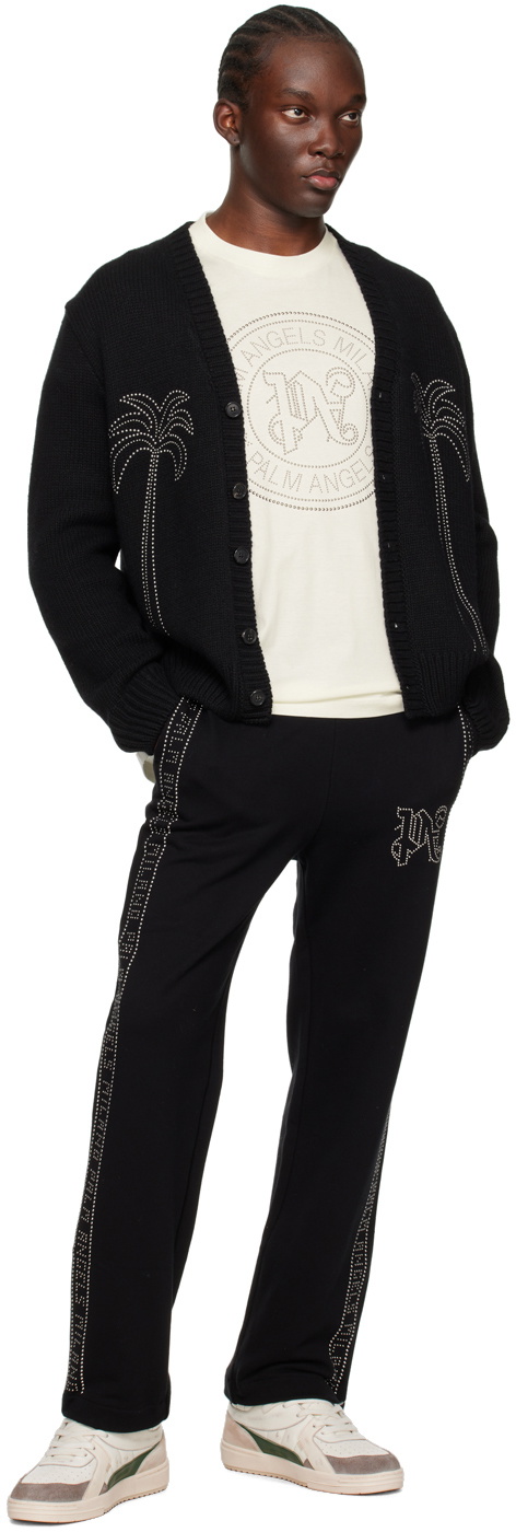 Palm Angels Black Milano Stud Cardigan Palm Angels