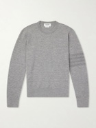 Thom Browne - Milano Stitch Wool, Linen and Cotton-Blend Sweater - Gray