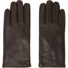 Ernest W. Baker Brown Cashmere Lined Leather Gloves