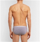Hanro - Two-Pack Mélange Stretch-Cotton Briefs - Gray