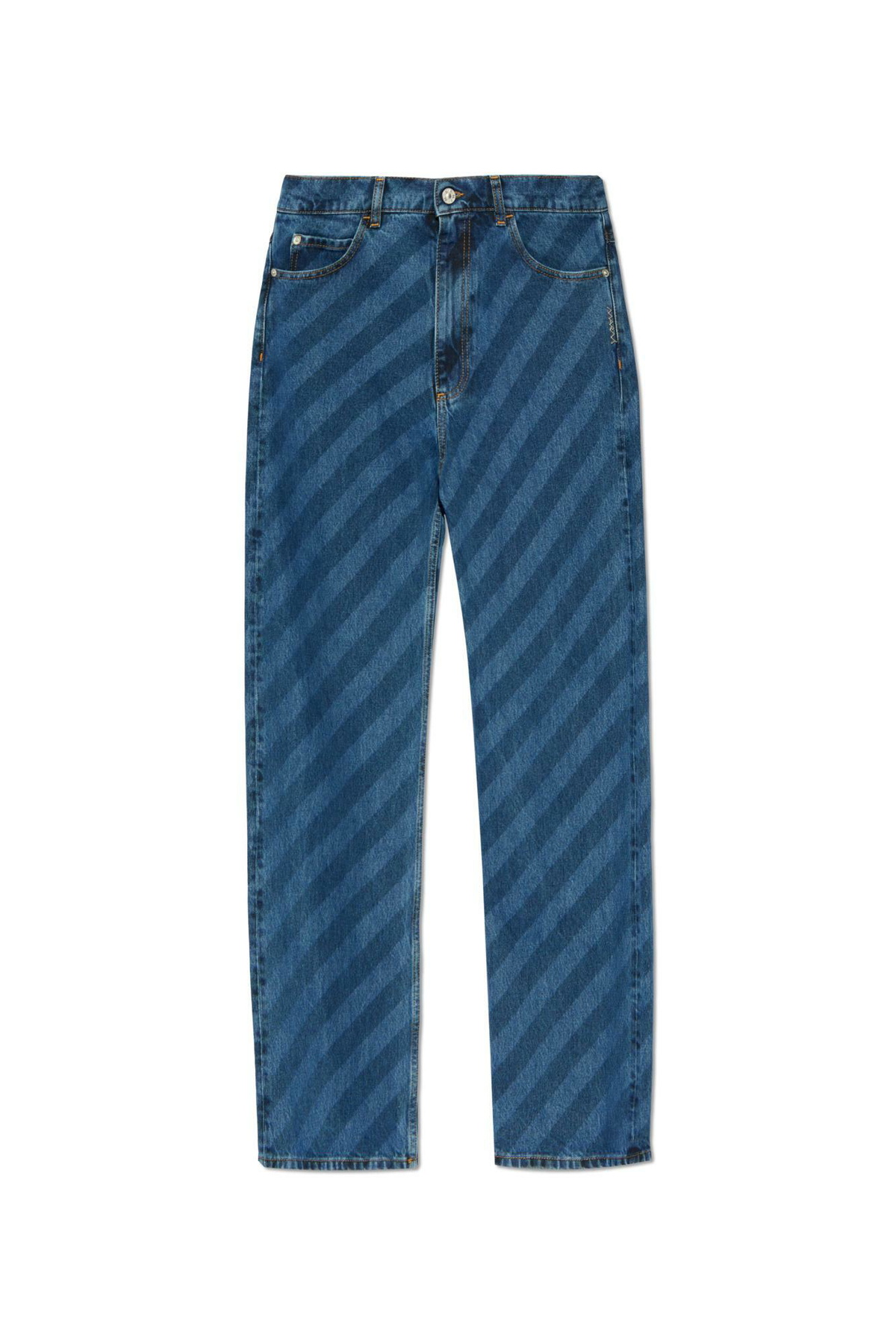 Marni - Straight-Leg Logo-Detailed Bleached Jeans - Blue Marni